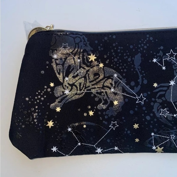 Estee Lauder Cosmetics Makeup Travel Bag (Black with White Constellations) - Picture 2 of 6